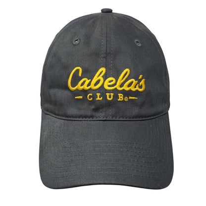 Cabela's Club Slideback Hat Gray OSFM Adjustable Embroidered Vented Holes