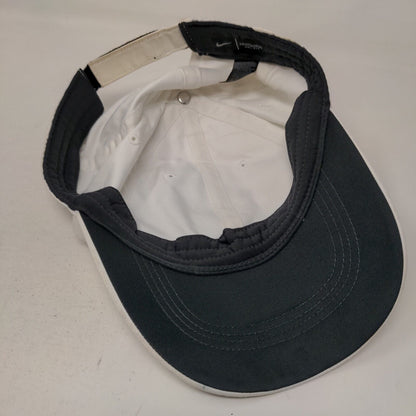 Nike Swoosh Strapback Hat White OSFM Adjustable Heritage 86 Dri-Fit