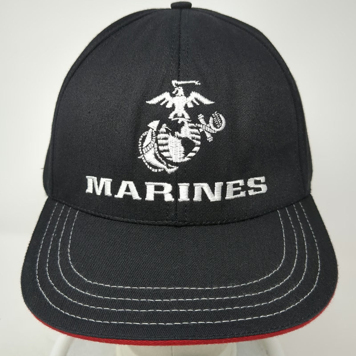 Unionwear Snapback Black One Size US Marines EGA Logo Embroidery Made USA Hat