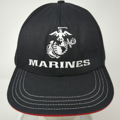 Unionwear Snapback Black One Size US Marines EGA Logo Embroidery Made USA Hat