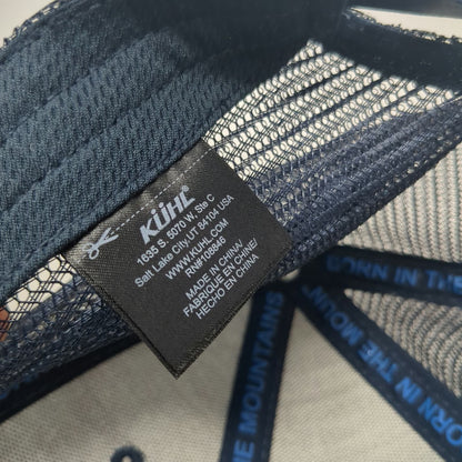 KÜHL Trucker Hat Blue One Size Mountain Shield Patch Mesh Back Snapback Logo