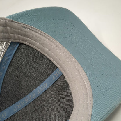 Concrete Construction Supply Blue One Size Trucker Hat Snapback Mesh Logo Rebar