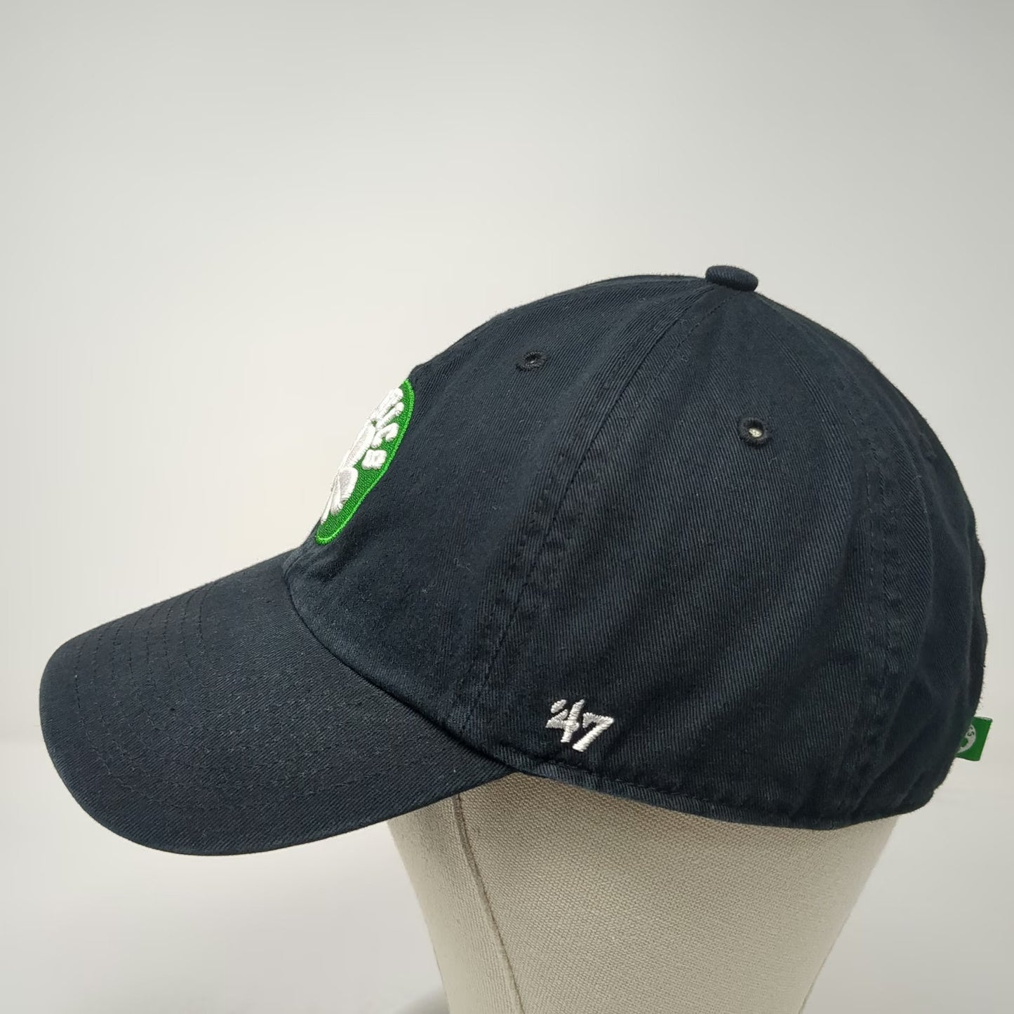 Boston Celtics NBA 47 Brand Cap Hat Black One Size Shamrock Clover Slideback