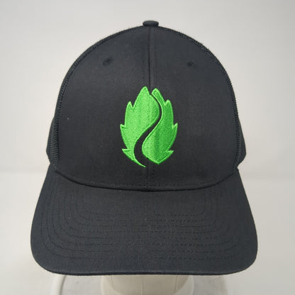 Hop Valley Brewing Co. Snapback Trucker Hat Black One Size Adjustable Mesh Back