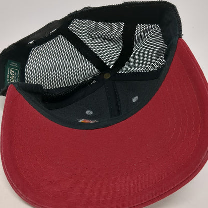 Legacy Trucker Hat Gray Red Black One Size Mountain Sunset Patch Mesh Snapback