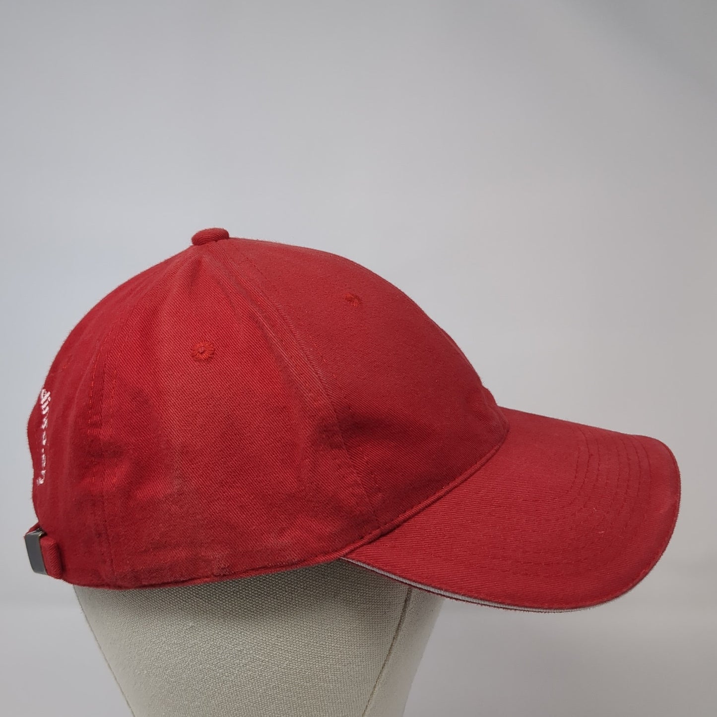 Shirthouse Slideback Hat Red One Size Adjustable Embroidered 6 Panel