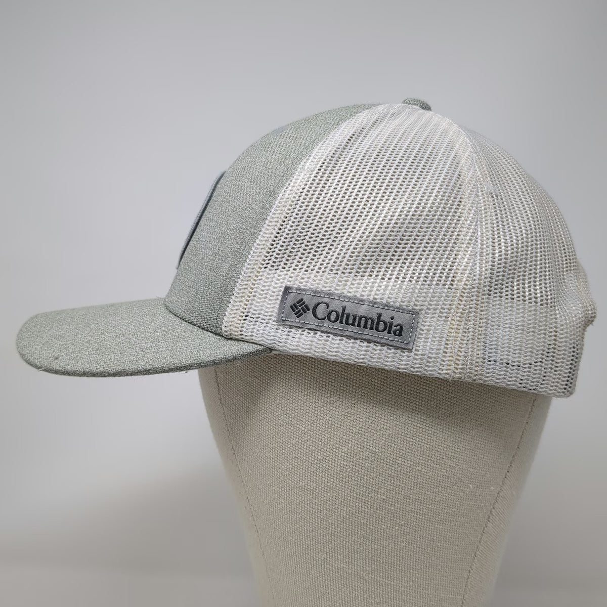 Columbia Trucker Hat Gray One Size Snapback Mesh Back Sportswear Co Logo Patch