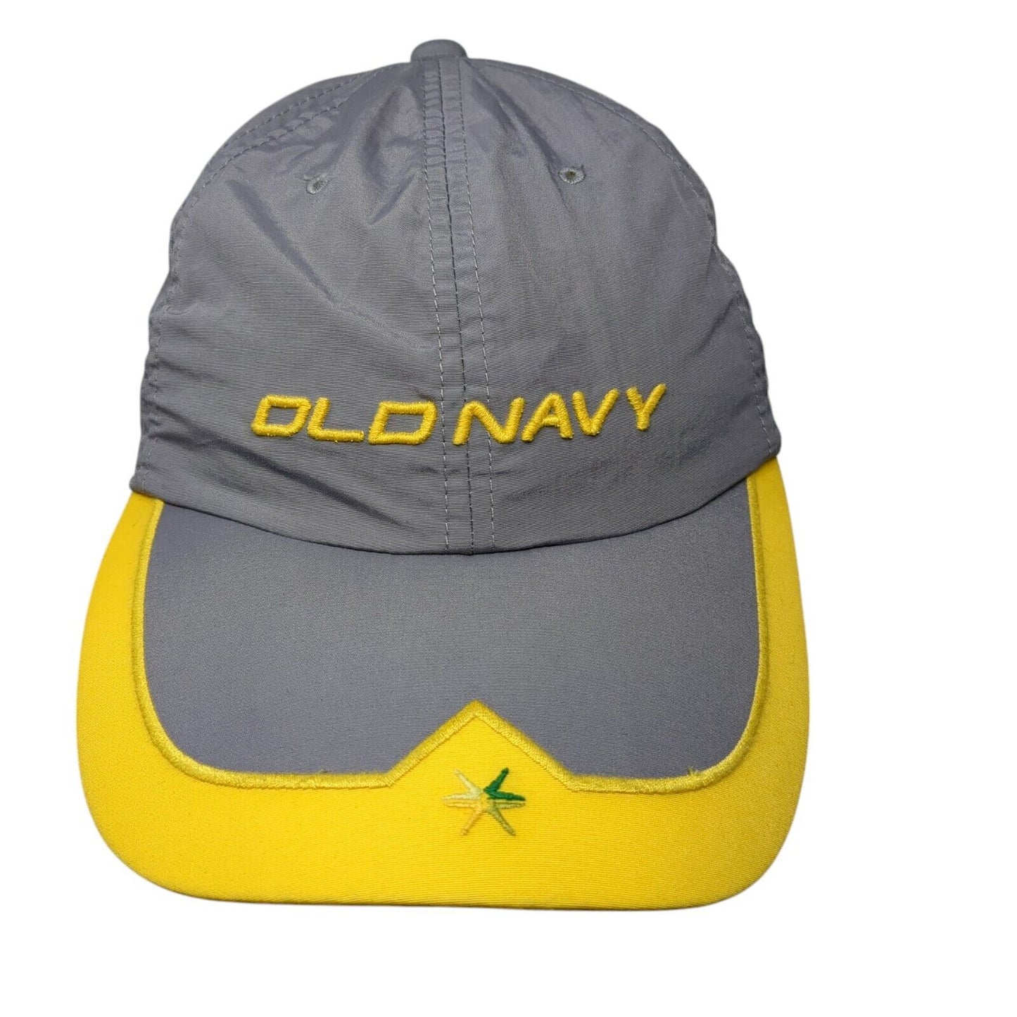 Old Navy Strapback Hat Gray Large Adjustable Embroidered Fleece Lined Nylon