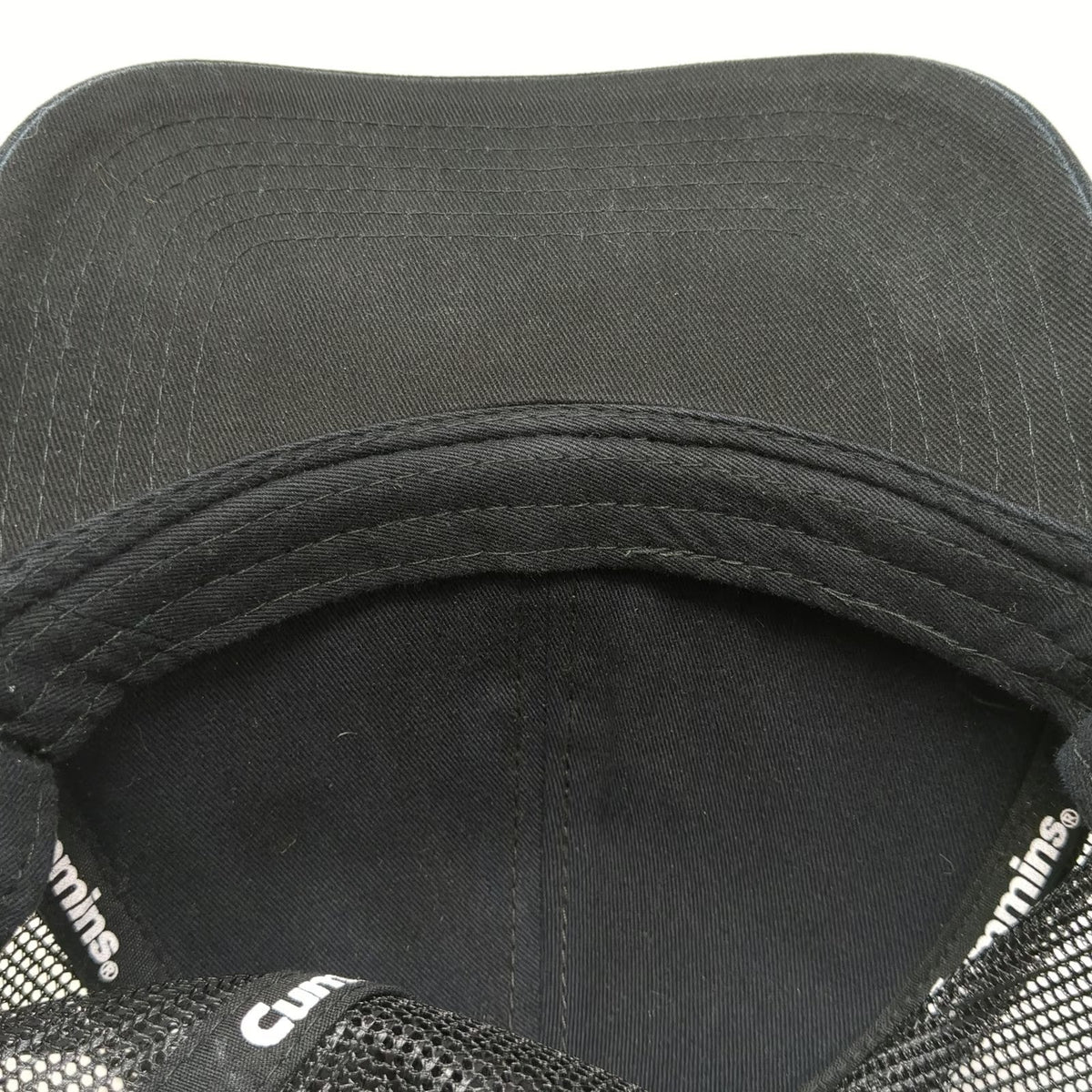 Cummins Trucker Hat Black One Size Turbo Diesel Chrome Logo Snapback Mesh Back