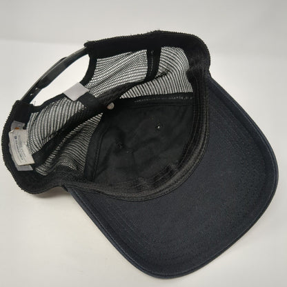 Carhartt Snapback Trucker Hat Black One Size Adjustable Embroidered Mesh Back