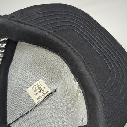 Headliner Fleetwood Trucker Hat Black Red Vintage Rope Mesh Snapback USA Made