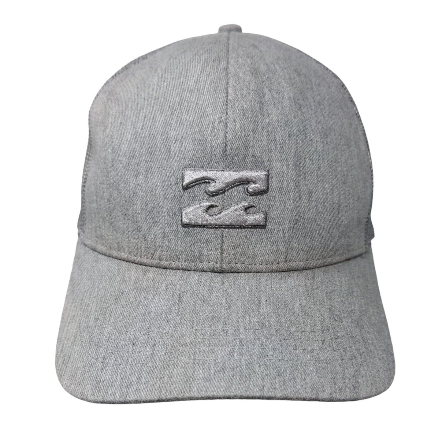 Billabong Snapback Trucker Hat Gray One Size Adjustable Mesh Back Embroidered