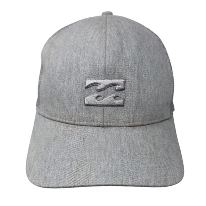 Billabong Snapback Trucker Hat Gray One Size Adjustable Mesh Back Embroidered