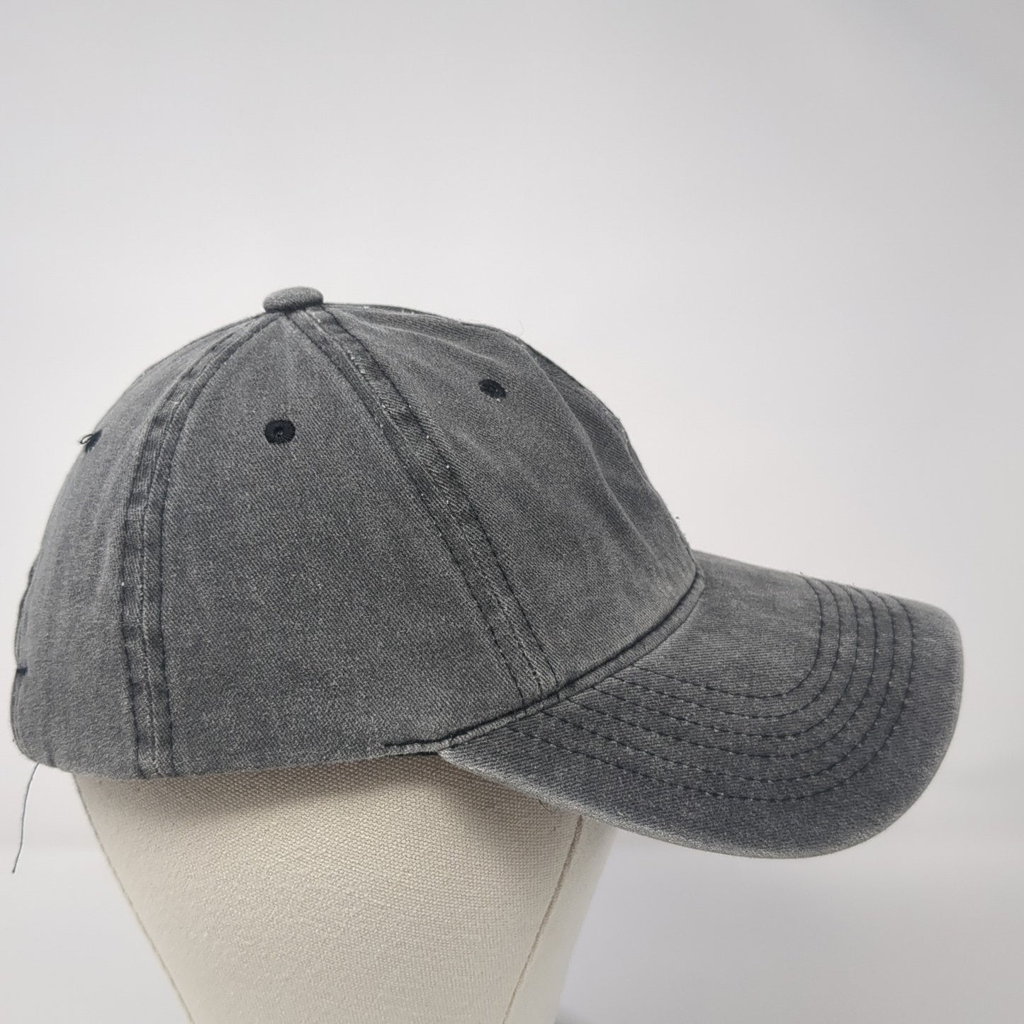 Unbranded Slideback Baseball Cap Gray One Size Adjustable 6 Panel Blank