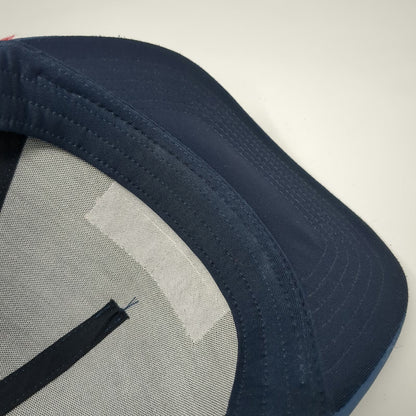 Blue Trucker Hat One Size IFSI Globe Patch Mesh Back Snapback Rope Structured