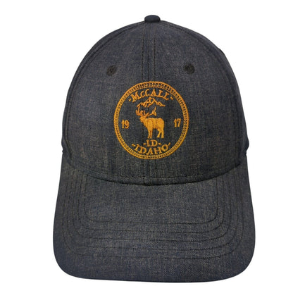 McCall Idaho 1917 Strapback Hat Blue One Size Adjustable Embroidered ACE USA