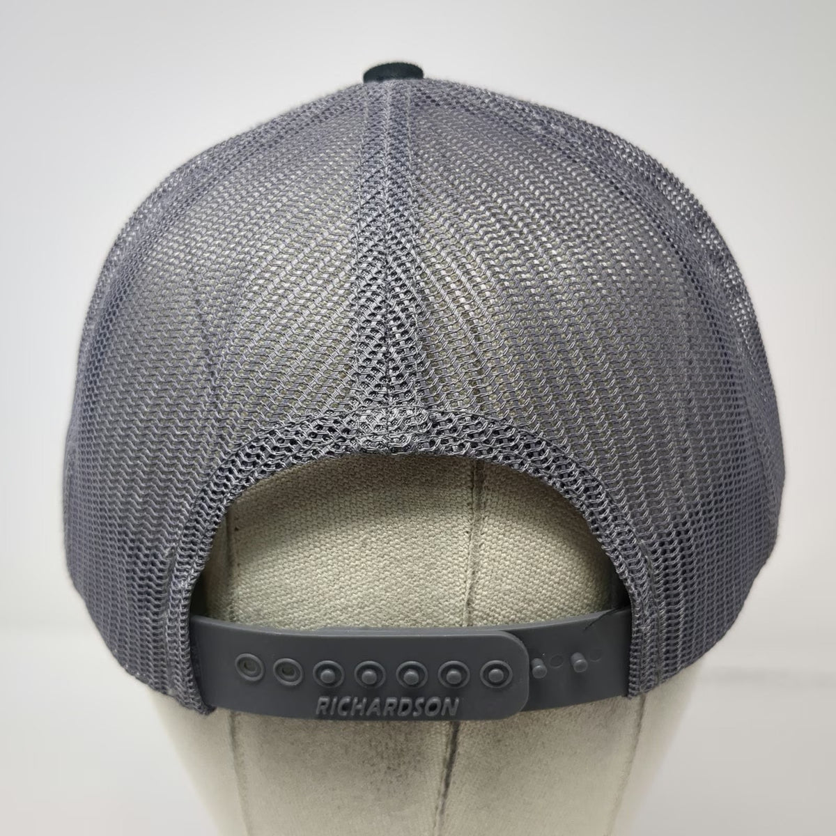 Richardson Trucker Hat Black One Size Rangen Logo Mesh Back Snapback Adjustable