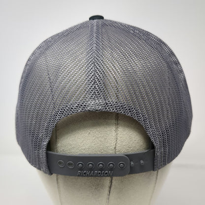 Richardson Trucker Hat Black One Size Rangen Logo Mesh Back Snapback Adjustable