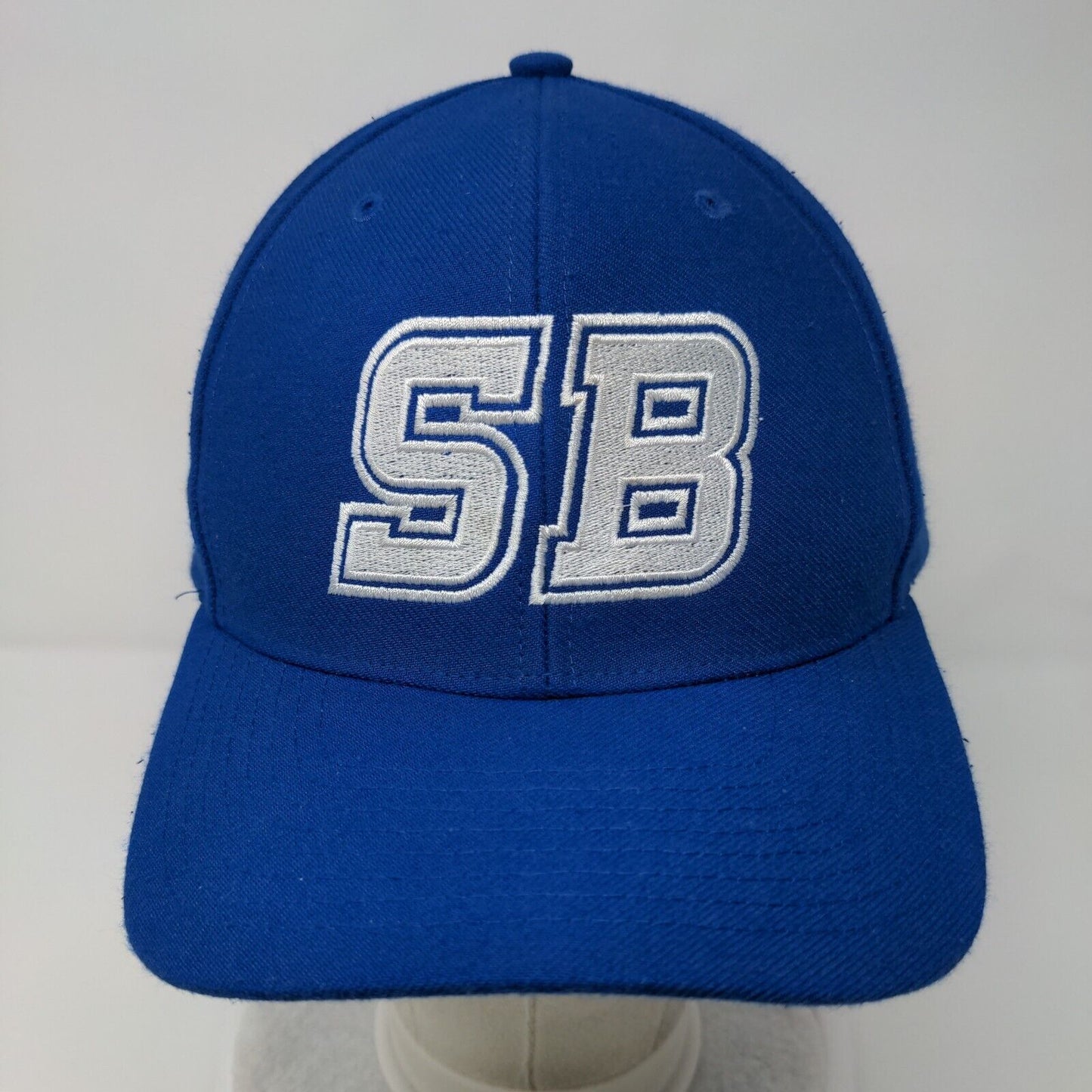 SB Strapback Hat Blue Medium-Large Embroidered Letters Richardson
