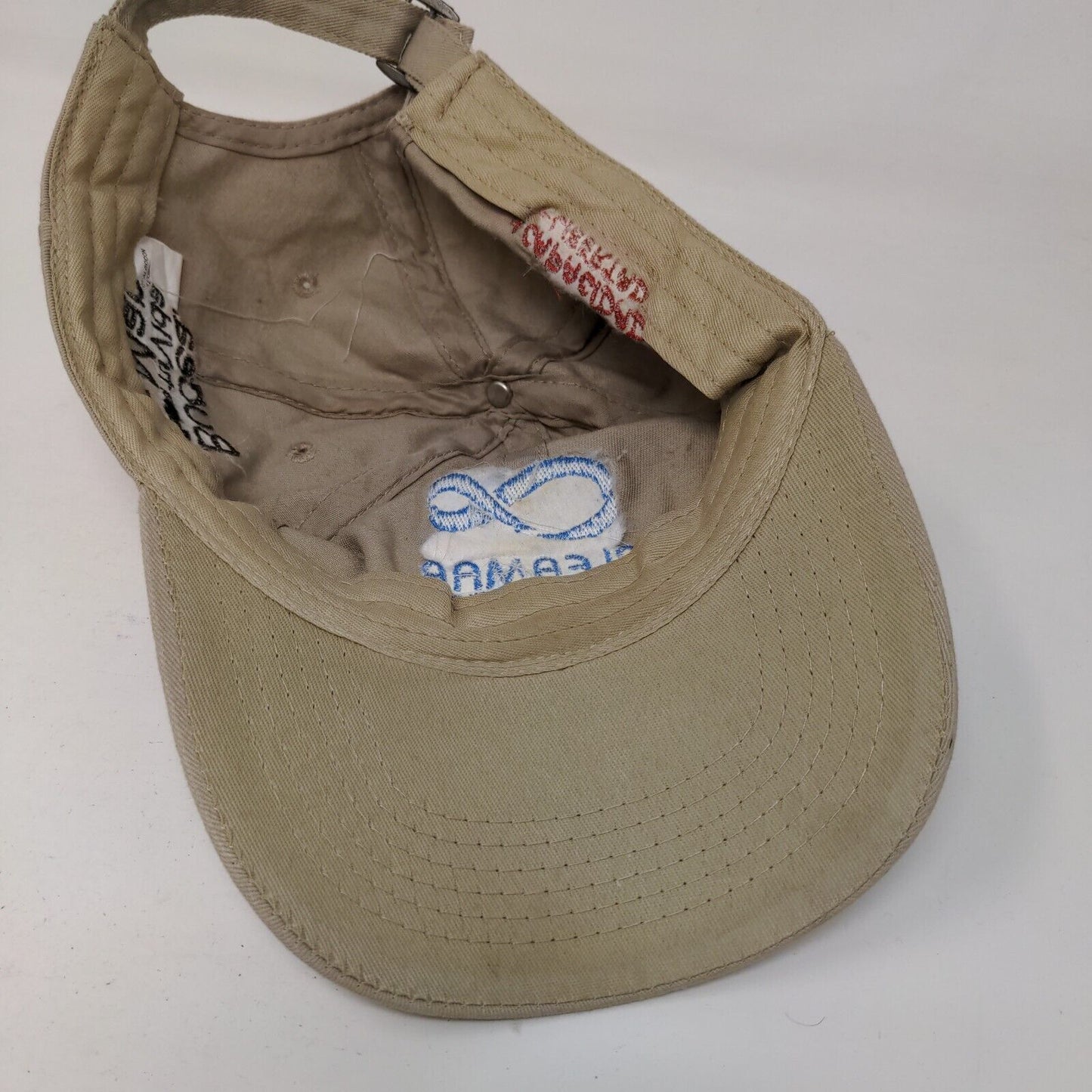 Pleamar Buceo Aventura Slideback Hat Tan One Size Embroidered Adjustable