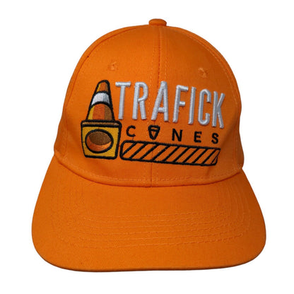 Trafick Cones Snapback Hat Orange OS Adjustable Embroidered The Classics Yupoong