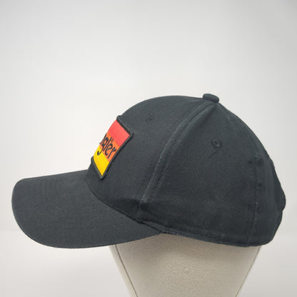 Wrangler Patch Snapback Hat Black One Size Solid Adjustable Vent Holes