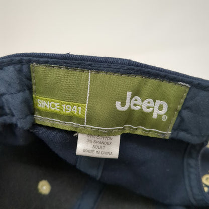 Jeep Baseball Cap Blue One Size Test the Limits Mountain Graphic Slideback Hat