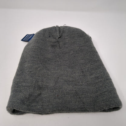 George Knit Beanie Hat Gray One Size Stretch Solid Blank Outdoor