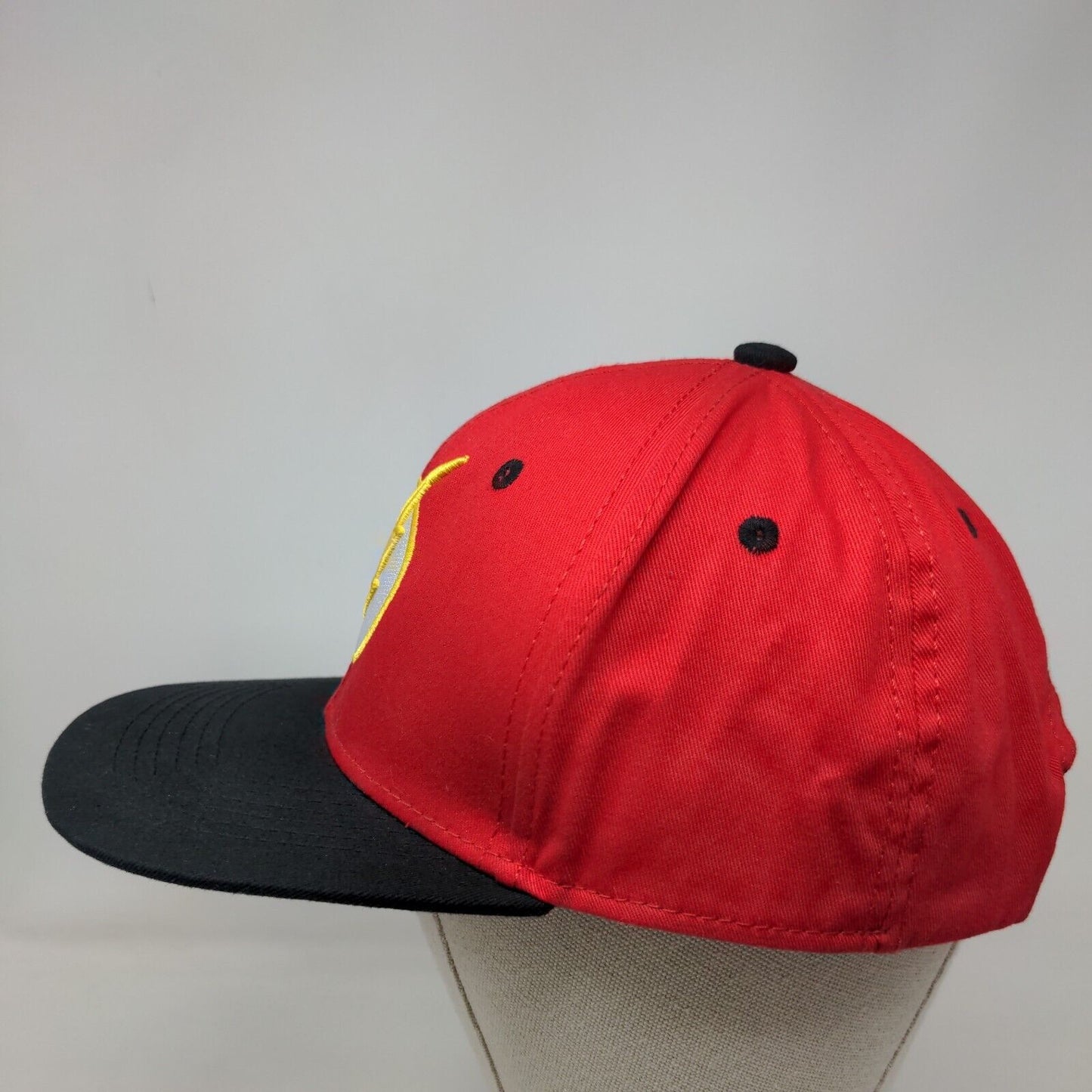 The Flash Snapback Hat Red One Size Embroidered DC Comics Colorblock
