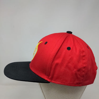 The Flash Snapback Hat Red One Size Embroidered DC Comics Colorblock