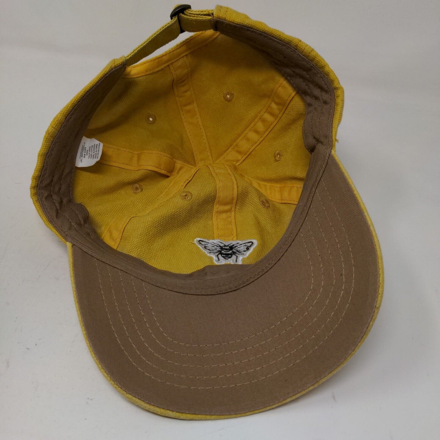 Unbranded Women's Slideback Hat Gold Size OSFM Embroidered Bee Kind Logo