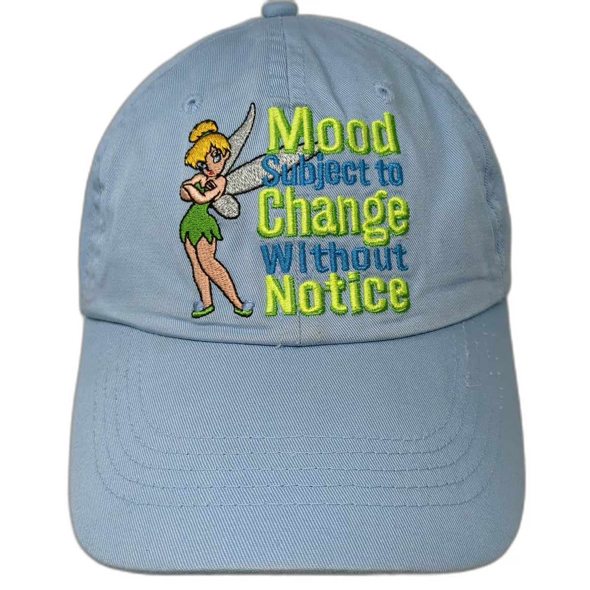 Walt Disney World Baseball Cap Blue One Size Tinker Bell Mood Change Embroidery