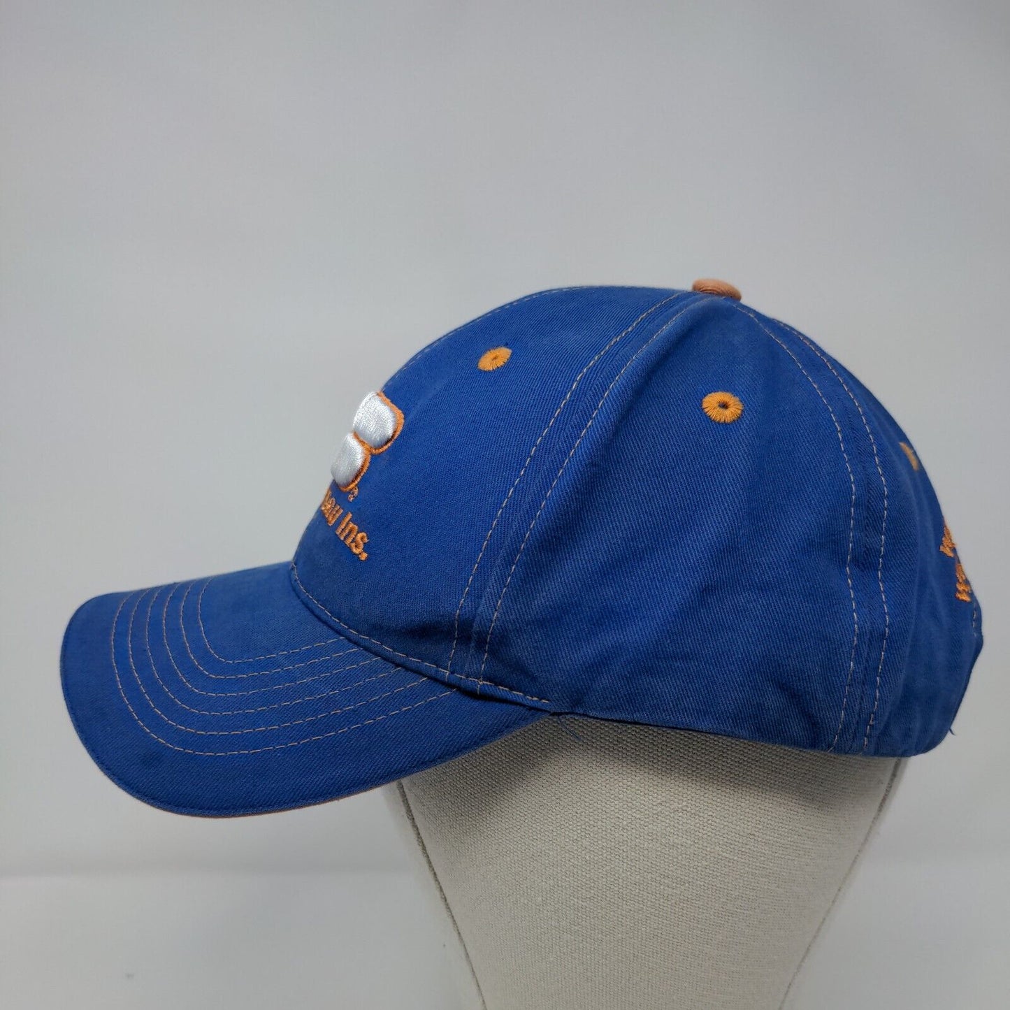 Farm Bureau Ins. Strapback Hat Blue One Size Adjustable Embroidered Buck's Bags