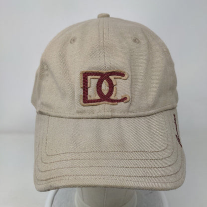 DC Cremieux Fitted Hat Tan Size L/XL Embroidered A-Flex Vented Holes 6 Panel