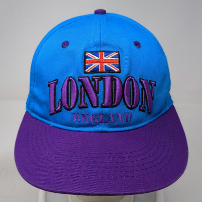 Great Britain Snapback Hat Blue Purple One Size London England Union Jack