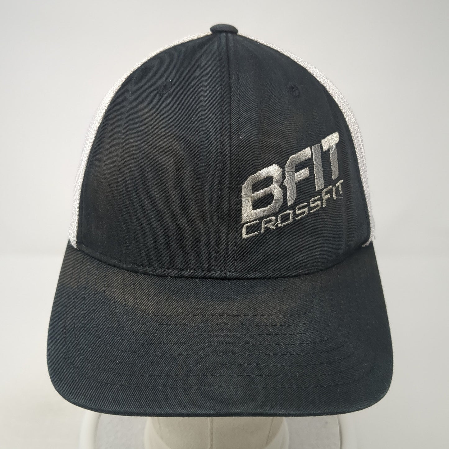 BFIT CrossFit Fitted Trucker Hat Black One Size Mesh Back Yupoong
