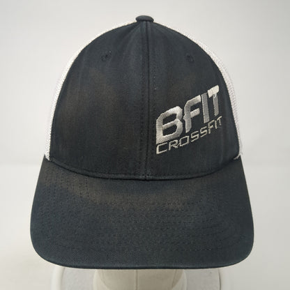 BFIT CrossFit Fitted Trucker Hat Black One Size Mesh Back Yupoong