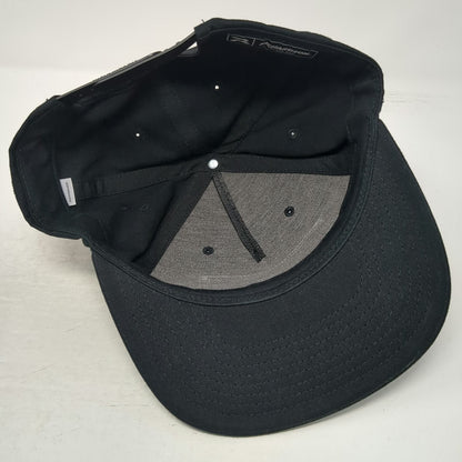 Richardson 5 Panel Black Hat One Size GMC of Beaverton Patch Blue Red Snapback
