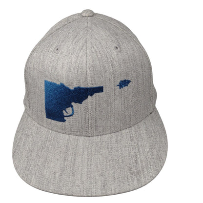 Idaho Gun Fitted Hat Gray 7 1/4-7 5/8 Embroidered 210 Fitted 6 Panel