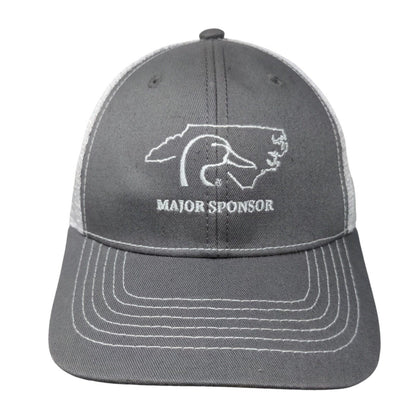 Major Sponsor Snapback Mesh Back Trucker Hat Gray One Size 6 Panel