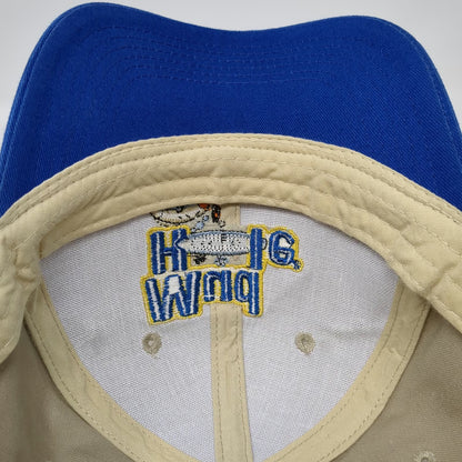 Baseball Cap Beige Blue One Size Mud Hole Rod Building Tackle Fishing Logo Hat
