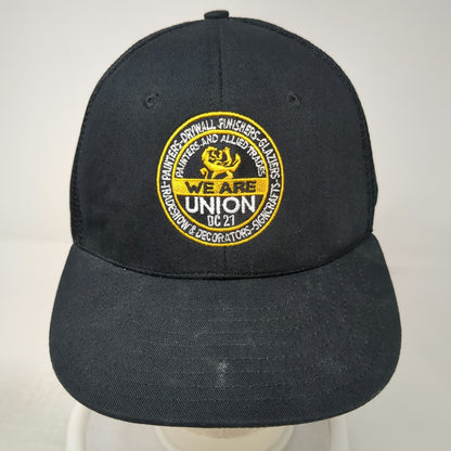 Unionwear Black Trucker Hat One Size IUPAT DC 21 Painters Union Mesh Snapback