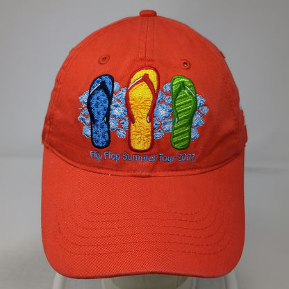 Kenny Chesney Baseball Cap Orange OS Flip Flop Summer Tour 2007 Concert Hat