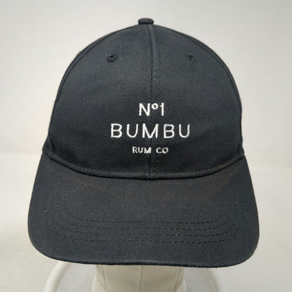 Bumbu Rum Co. Snapback Hat Black One Size Embroidered Logo Cotton 6 Panel Cap