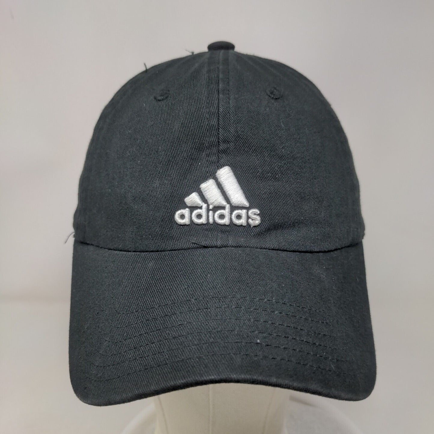 Adidas Slideback Hat Black One Size Adjustable Embroidered 6 Panel Aeroready