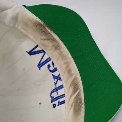 Maxfli 5 Panel Hat White Blue One Size Pinstripe Rope Golf Slideback Cotton USA