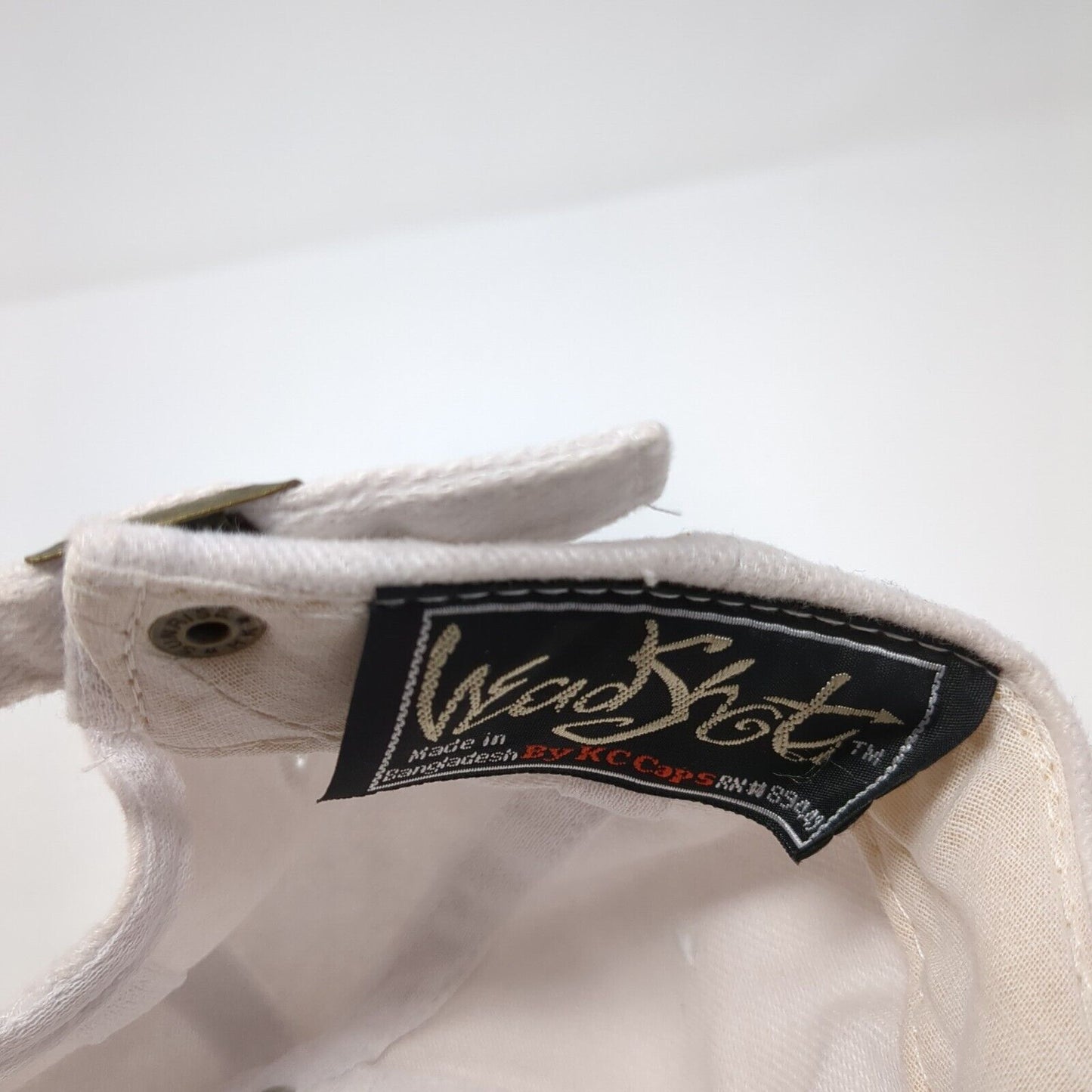 Bride Slideback Hat White One Size Adjustable Embroidered Headshots KC Caps