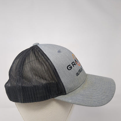 Gravity Oilfield Services Snapback Trucker Hat Gray M/L Mesh Back Richardson