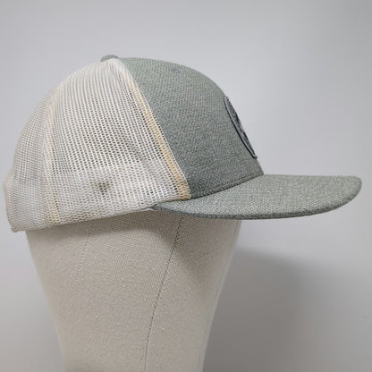 Columbia Trucker Hat Gray White One Size Mesh Snapback Logo Patch Fishing Sun