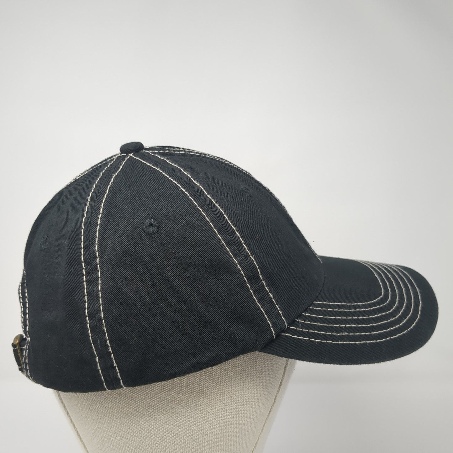 Unbranded Slideback Hat Black One Size Solid Blank Vent Holes Outdoor